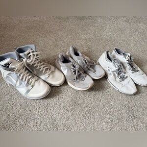 Nike White and Gray Sneaker Trio